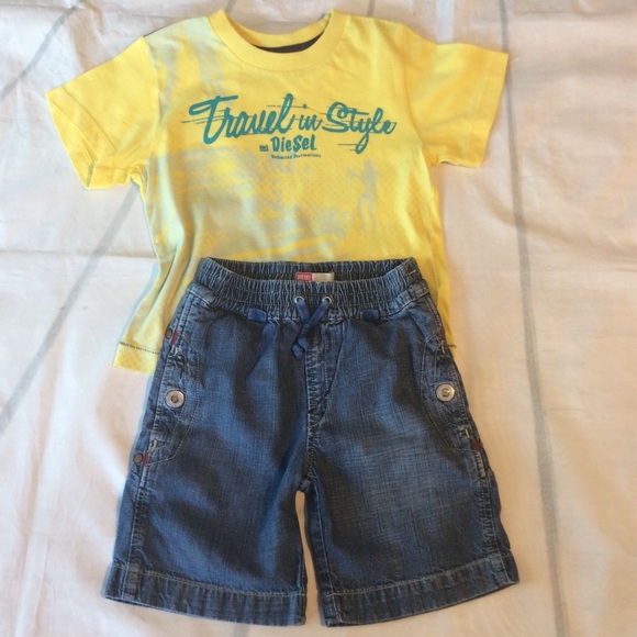 DIESEL Top Denim Shorts 2-Piece Bundle 2 - Picture 5 of 6
